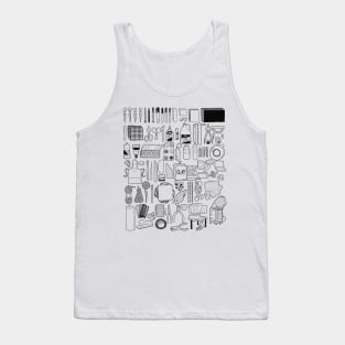 Art Supplies for Art Room Line Doodles Tank Top